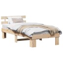  Sengestamme med hodegjerde Brun 80 x 200 cm Massivt furutre