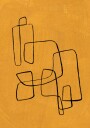Organic Ochre Lines Plakat / 50x70