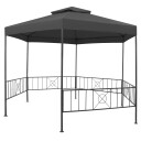 vidaXL Hagepaviljong 323x275x265 cm antrasitt