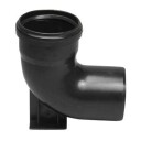 Purus Maxiflex 110mm PP fotbend 87,5° kort modell - sort