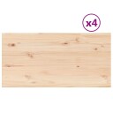  Bordplater 4 stk 90x45x2,5 cm rektangulær heltre furu 847435