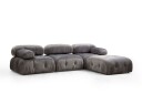 Belgin Boblende Divansofa 3 seter 288 cm   Grå
