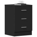 vidaXL Nattbord svart 38x35x56 cm sponplate
