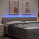  LED Hodegjerde Knapp Tuftet Taupe 100 cm Tøy