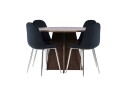 Venture Home Bootcut Spisegruppe 110 cm Rund med 4 Polar stoler   Mocca/Svart