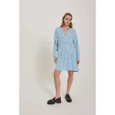 NORR Bomba Short Dress Blue W . White Flower Print 38