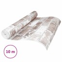  3D Solid Tapet Stripete Murstein 10 x 0,53 m Non Woven Stof