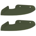 vidaXL Flytende hylle med hylle 2 pcs Olivengrønn 15 x 15 x 2 cm