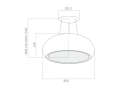 Eico Seashell Fritthengende Ventilator Ø80 cm med Belysning og Intensiv Hastighet Pearl White