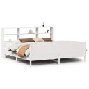  Seng med bokhylle uten madrass hvit 180x200 cm heltre furu 8721158618832