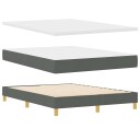  Box Spring Seng med Madrass i Mørk Grå 160x200 cm Stoff