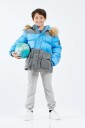 Svea Contrast Padded Parkas Magic Blue 110