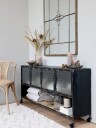 Chic Antique skjenk m/glassdører og hylle 40328-24