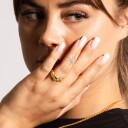 IX Studios Nora Green Ring 22 kt. Sølv DMN0342GRGD-52 (ring) - Unisex - 925 sterling silver
