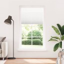  plisségardin Hvit 105x200 cm Stoff Bredde 104,4 Polyester