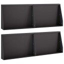vidaXL Støttemur 4 stk. 60 x 12 x 50 cm Stål Svart