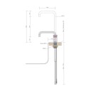 Quooker Nordic Square Kjøkkenkran Stål