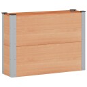 vidaXL Høybed Brun 100 x 30 x 72 cm WPC og Aluminium