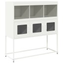  Skjenk hvit 100,5x39x107 cm kaldvalset stål 8721158372550