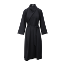Garbo Dress Black L LS satin dress with twist