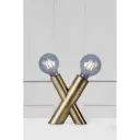 Simul Bordlampe 2L Antikk Messing
