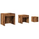  Stablebord 3 stk gammelt tre konstruert tre 8721158440396