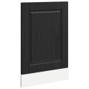 vidaXL Oppvaskmaskin-panel PORTO Svart Eik 45 x 1,5 x 57 cm