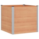 vidaXL Høybed Brun 100 x 100 x 91 cm WPC og Aluminium