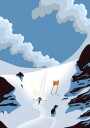 Snowy Mountain Plakat Plakat / 70x100cm