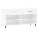vidaXL Skobenk hvit 102x35x55 cm konstruert tre