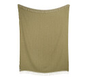 Røros Tweed Mello lammeullspledd leaf green 210x150 cm