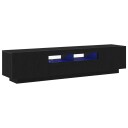  TV skap 2 pcs Svart 180 x 35 x 40 cm Konstruert tre