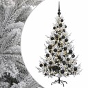vidaXL Kunstig juletre med julekuler 120 cm 150 LED-lys Varmhvit