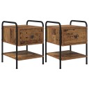 vidaXL Nattbordskap 2 stk. Gammelt tre 35 x 36,5 x 47 cm