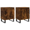vidaXL Nattbord 2 stk røkt eik 40x30x50 cm konstruert tre