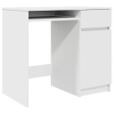  Skrivebord hvit 86x49x76 cm konstruert tre