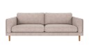 Rowico Home Braden 3 seters sofa Lys grå Greg 17 Eikben