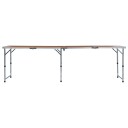Sammenleggbart campingbord aluminium 240x60 cm