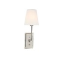 Hulton vägglampa nickel/linne