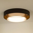 Duolla LED-taklampe Luneta fløyelsbrun/gull Ø 60 cm dimbar i 3 trinn