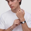 Daniel Wellington DW Watch Bound Black Crocodile Guilloché Silver 22x32mm