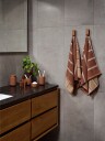 Zone Håndkle   100% bomull   Zone Denmark Sauna   Stripet Terracotta