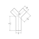 Pipelife Smartline Y-gren PP 40x40mm