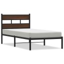  Sengeramme uten madrass med hodegavl brun eik 107x203 cm 8721158377364