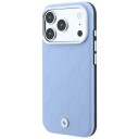 BMW Sign MagSafe-etui med preget, vattert metallogo for iPhone 17 Pro / 18 Pro Blå