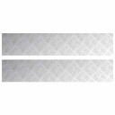  Sjekkplater 2 pcs sølv 100 x 20 cm Aluminium