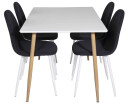 Venture Design Polar & Polar spisegruppe Hvit/svart 4 st stoler & bord 120 x 75 cm