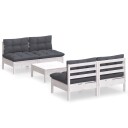  Hagesofagruppe med antrasitt puter 5 deler furu 3096005