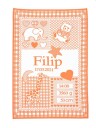 Personlig pledd med elefant og sjiraff