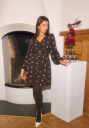 Bubbleroom V neck Button Short Dress